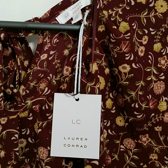 NWT Lauren Conrad autumn floral top size XL - Picture 3 of 7